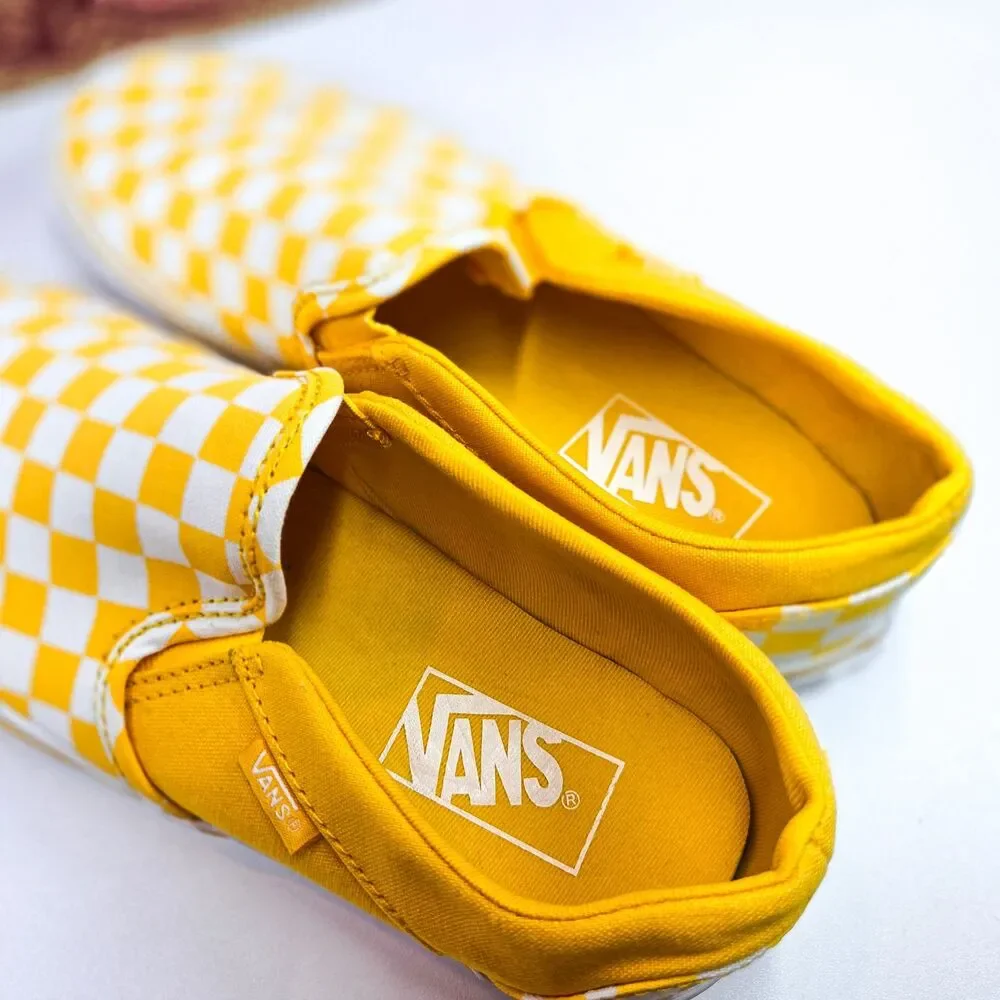 Vans Asher Checkerboard Lemon Chrome White VN0A32QMM335 Women’s 8.5 - Picture 2 of 7